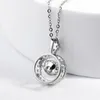 Smyoue 1/0.8 CT pendentif pour femmes simulé diamant collier S925 bijoux en argent Sterling fille saint valentin cadeau 240118
