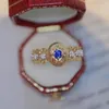 Italian Weaving Carved Gold Hollow Lace Two tone Gold Set Diamond Red Corundum Colorful Treasure Ring