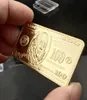 24K Gold US Pommoratywne monety 44283 mm USA 100 dolarów i rzemieślnicze BAR Square Metal Craft Craft Collection C8075284