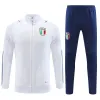 2023 24 ITaly Survêtement survetement longue demi-veste zippée Costume d'entraînement football 2023 2024 Italia survêtements de football pour enfants ensemble vêtements de sport