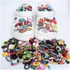 Charms En gros 30-50-100 pièces dessin animé mixte aléatoire différentes chaussures charmes ajustement sabots chaussures/bracelets enfants fête anniversaire cadeau Drop Dhzdr