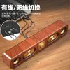 Portable Speakers Wooden wireless Bluetooth speaker portable Sound bar stress low strip card insertion desktop audio with receiver YQ240124