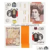 Autres fournitures de fête de fête 50% taille Prop argent imprimé jouets UK livre GBP britannique 50 copie commémorative billets en euros pour les enfants C Dhuxt