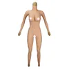 Trajes de Catsuit Atualização 6G C/E CUP Falso Vagina Artificial Boob Realista Silicone Mama Bodysuit com Braço para Crossdresser Shemale Drag Queen