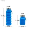 Bouteilles d'eau Cages rétractable Silicone bouteille Portable extérieur pliant 500 Ml grande capacité cyclisme Fitness L240124