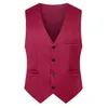 Men's Vests Mens Vest Clothing Waistcoat All Seasons Autumn Business Double-breasted Formal Sleeveless Any Ocassion