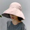 Berets 2024 Weibliche Koreanische Trendy Sonnencreme Hut Große Krempe UV-Schutz Strand Reise Leere Top Frauen Sonnenhüte Doppelseitige