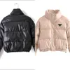 Women's designer winter new simple fashion short section white duck down leather down jacket