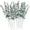 Dekorativa blommor 20 datorer konstgjorda blad stjälkar faux grönska dekor blomma hängande korgar solrosor med