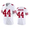 Niestandardowe koszulki piłkarskie San''francisco''49ers''men McCaffrey 11 Brandon Aiyuk 85 George Kittle Women Młodzież Szkarłat 75. rocznica Alternate Vapor Limited Jersey