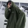 Kadın Hoodies Hooded Sweatshirts Çift Katı Büyük Boyu Hoodie 2024 Sonbahar Kış Kore Moda Kişiliği Yüksek Sokak Stili Trendi