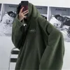 Kvinnors hoodies hooded tröjor par solida överdimensionerad hoodie 2024 Autumn Winter Korean Fashion Personality High Street Style Trend