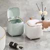 Desktop Trash Can Creative Luxury Dustbin Bin Household Mini Bedside Waste Tea Table Small Garbage Bucket Office Supplies 240119