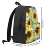 Backpack Sunflowers Painted Nature Dreamy Flowers Youth Polyester College Backpacks Lightweight Fashion School Bags Rucksack