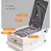 Resväskor 28 tums främre öppningsbagage med bärbar dator förvaring stor kapacitet rese stam kopp hållerusb laddning portomfattande handtag