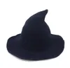 Świąteczny nowoczesny Halloween Witch Hat Woolen Festival Party Women Lady Cosplay Modna owca wełna świąteczna ciepła kapelusz zima sn