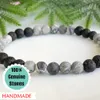 MG1891 Natural 6 MM Map Jasper Mens Gemstone Energy Bracelet Root Chakra Yoga Mala Bracelet