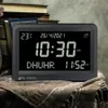 Haut-parleurs portables Horloge Azan 8 sons Athan al-fajia plus grand écran LCD multi-langues calendriers grégoriens Hijir bureau de prière musulman réveil YQ240124