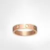 Liefde Schroef Merk Diamanten Ring Klassiek Modeontwerper Ontwerp Roestvrij stalen Sieraden Man Belofte Vrouwen Trouwringen Valentijnsdag cadeau