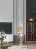 Wystrój pokoju 70 cm statua pawi ornament luksusowy duży rzeźba rzeźba do salonu dekoracja podłogi dom