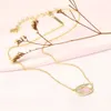 Kendrascotts Designer Kendras Scotts Fashingable K Series Elisa Style Brass Oval Geometry Ab Colored Glass Necklace Womens Jewelry
