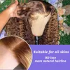 Synthetische Perücken 40 Zoll 13x6 Curly Highlight Ombre Guluess 5x5 Pre Cut HD Lace Front Haarperücke 4/27 Farbe Deep Wave 13x4 Lace Frontal PerückenL240124