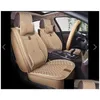 Housses de siège de voiture ERS pour berline SUV ensemble en cuir durable cinq places tapis de coussin avant et arrière MTI Design Drop Delivery Automobiles Mot Otzwo