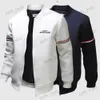 Herrjackor Moto Guzzi 90 Motorcykel Spring Autumn New Men Fashion Casual Outdoor Solid Color Simplicity Stand Collar Bomber Jacket Rockar T240124