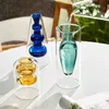 Vases Home decoration accessories Nordic Ins Colourful Glass Transparent Vase Living Room dining table Dried Flowers Hydroponic vasesL24