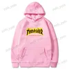 Herrtröjor tröjor Autumn New Fashion Hoody Flame Graphic Printed Trend Brand Men Women Hoodies Sweatshirts Plus Fleece Pullover Hip Hop Streetwear T240124