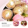 Dekorative Blumen 25/50 Stück Kunststoff Mini Clear Pralinenschachtel Trüffelhalter Bonbonpapier für Valentinstag Muffin Kuchen Geschenkboxen