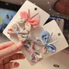 2pcs/set kids bow hair clip韓国のファッションベビーヘアアクセサリーキュートプリンセスヘアクリップのための手作りヘアピンブティックバレットヘッドウェア