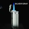 Lighters Hot Selling Refillable Cigarette Lighter Touch Switch Windproof Lighters for Smoking Blue Flame Metal Torch Lighters YQ240124