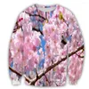 Felpe con cappuccio da uomo/donne Cherry Blossom 3D stampato abbigliamento Casual Sport Streetwear Pullover S10