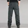 Pantalons pour hommes hiver épaissir polaire hommes décontracté coton salopette armée multi-poches pantalon militaire thermique tactique vêtements