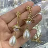 Pendientes de perlas para mujer, pendientes Viviane de lujo, joyería de diseñador de moda, pendientes dorados, pendientes de Metal, joyería Westwood para mujer 367