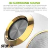 Портативные колонки STONEGO Bluetooth 5.0 HD Surround Bass Стереодинамики USB/AAUX/TF Слот IPX5 Водонепроницаемый Идеально подходит для офиса, дома, путешествий YQ240124