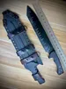High End Strong Miller M31 Survival Tactical Knife Z-Wear Titanium Coating Tanto Blad Black Full Tang G10 Handle Fixed Blade Straight Knives With