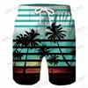 Męskie szorty męskie szorty pływackie kokosowe drzewo kokosowe 3D Surfing Board Short Kids Beach Shorts Men Trunk Maskulina Swim Trunks Sportwear Briefs Boy T240124