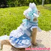 Vestuário de cachorro bonito vestido de empregada verão roupas para animais de estimação gato filhote de cachorro trajes pequenos cães rendas princesa