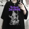 メンズTシャツメンズレディースTシャツゴシック美学服の頭蓋骨プリントTシャツパンクダークストリートウェアトップ