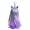 Cosplay Wigs Unicorn European and American fake occurrence day party color cos wig headgear long curly hair suitable for any face shapeL240124