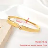 Bangle Trend Stainless Steel Letter Design Bracelet Zircon Crystal For Women Simple Fashion Style Jewelry Engagement Gift