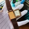 Mode 27x46mm Reverso montre le plus récent visage miroir ultra mince en acier inoxydable Japon Quartz HOMMES FEMMES MONTRES montre-bracelet étanche de haute qualité