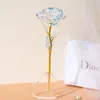 Decorative Flowers Plastic Handcrafted Forever Rose - Artificial Gold For Gift By Skilled Artisans