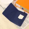 Mode lyxiga plånbok kreditkortspaket mynt vulkan blå och svarta plånböcker läder kortpaketkort hållare designer korta plånböcker koppling väska med originallåda