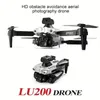 LU200 fällbar quadcopter -drönare med dubbel kamera, optisk flödesblovering, 360 ° hinderundvikande, 2,4 g fjärrsignal