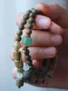 Strand Green Sandalwood Bracelet Women's Handheld Men's Old Material Buddha Beads Cultural And Amusement Gifts