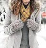 Bufandas a cuadros calentados adultos bufanda simple cuello calefacción unisex abrigo calentamiento invierno engrosamiento flexible al aire libre hombres mujeres 7068121