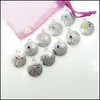 Charms 10 Sun Moon Star Retro Mixed Round Crystal Antique Silver Plated Pendants 18x21mm